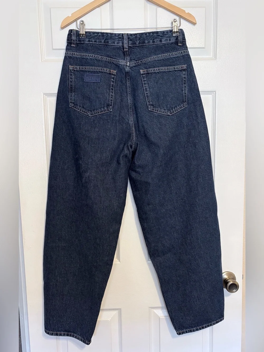 GANNI Stary Barrel Dark Blue Jeans 29 NWOT